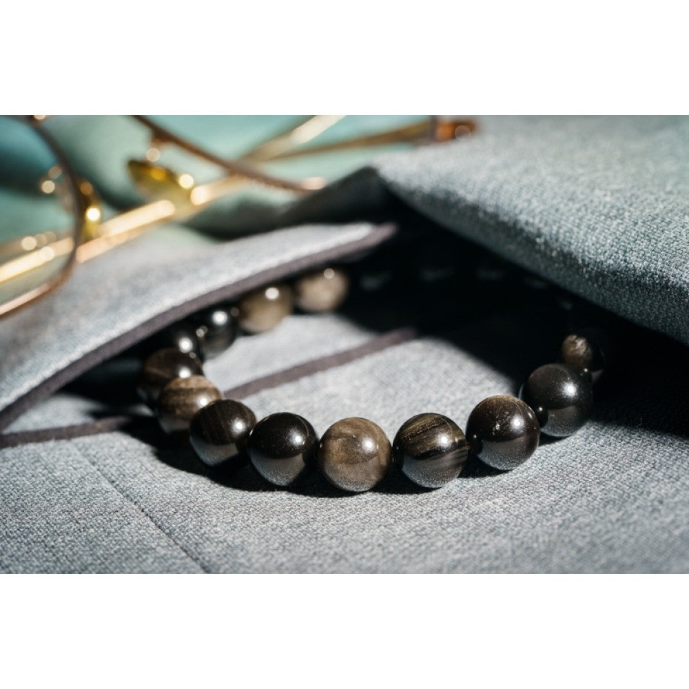 Silver Obsidian Bracelet