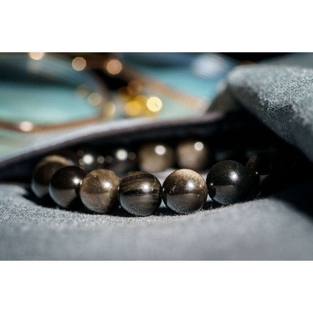 Silver Obsidian Bracelet