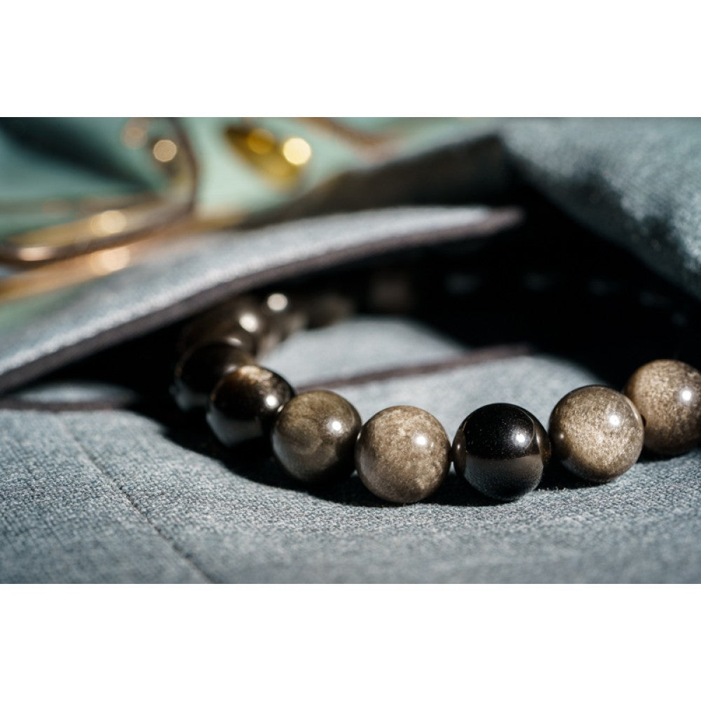 Silver Obsidian Bracelet