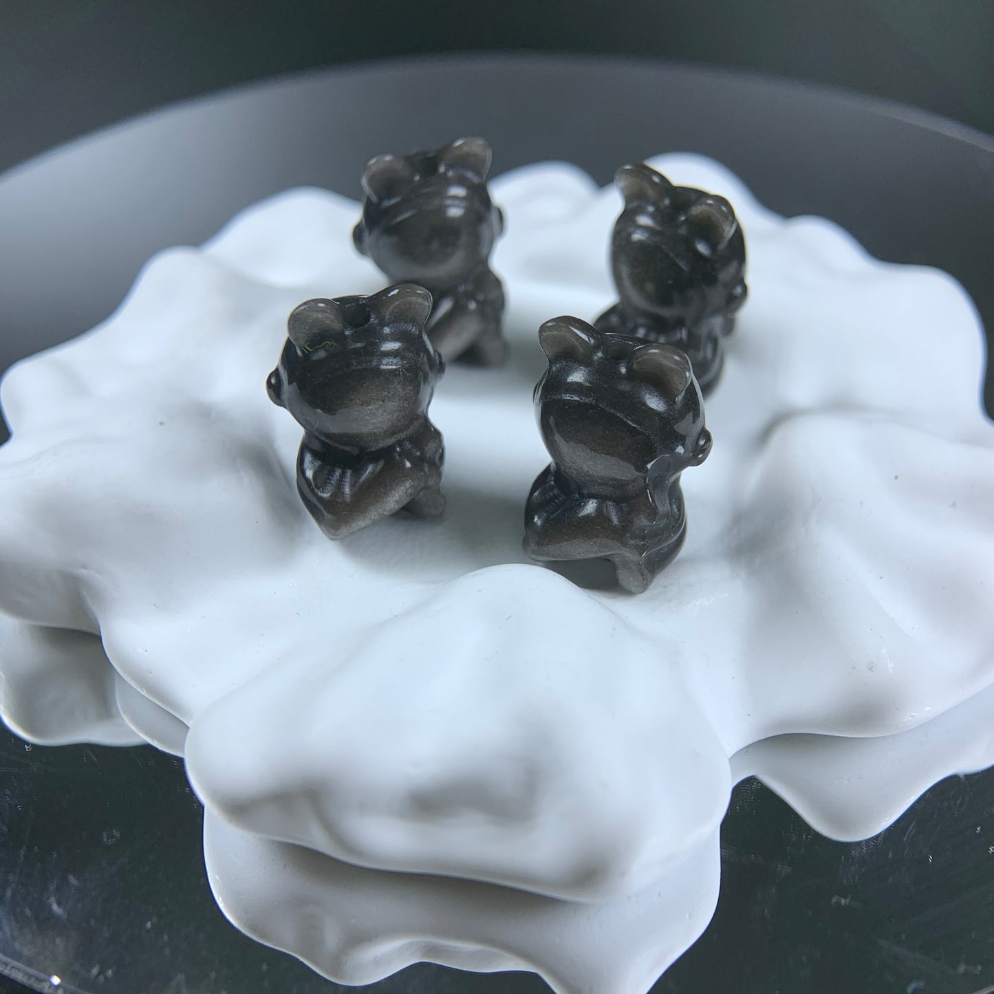 H Lovskaya Crystal Charm,Spacer Carving