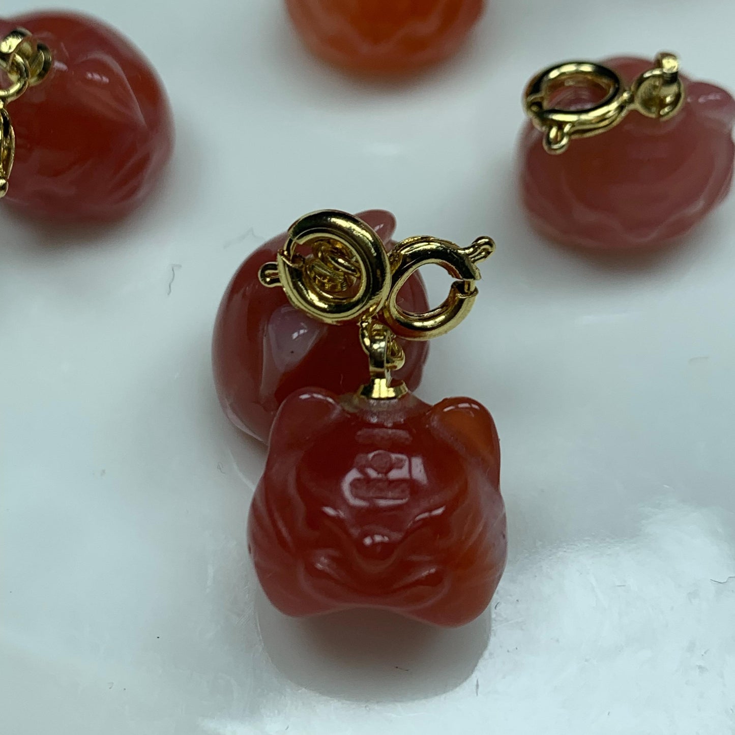 H Lovskaya Crystal Charm,Spacer Carving