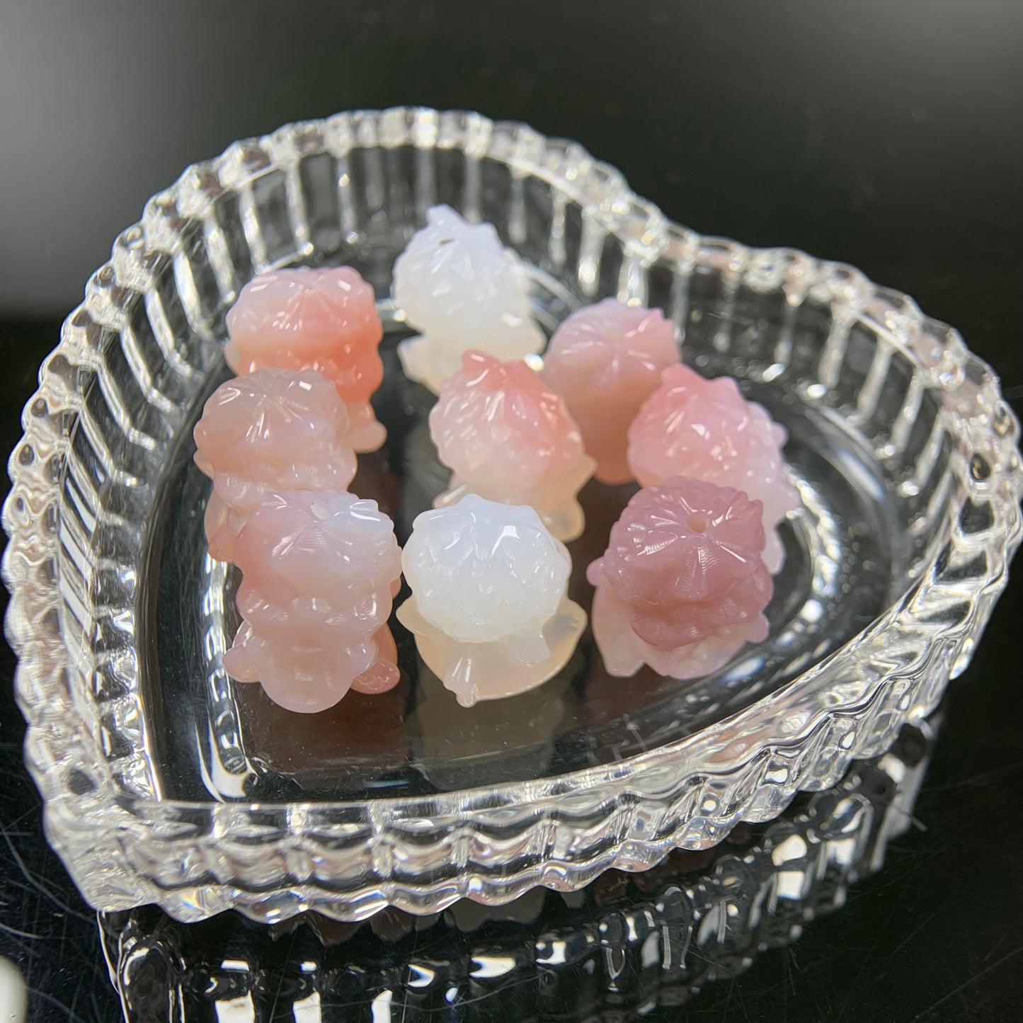 H Lovskaya Crystal Charm,Spacer Carving