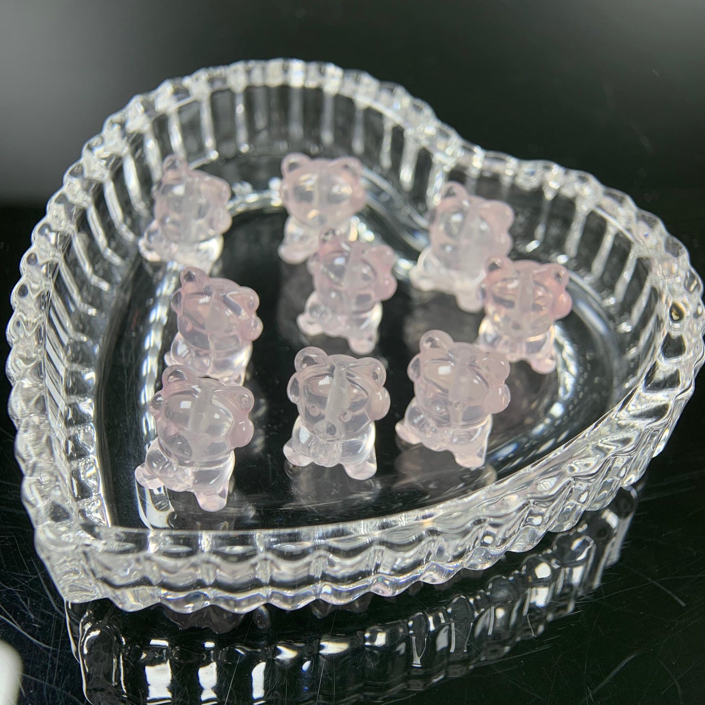 H Lovskaya Crystal Charm,Spacer Carving