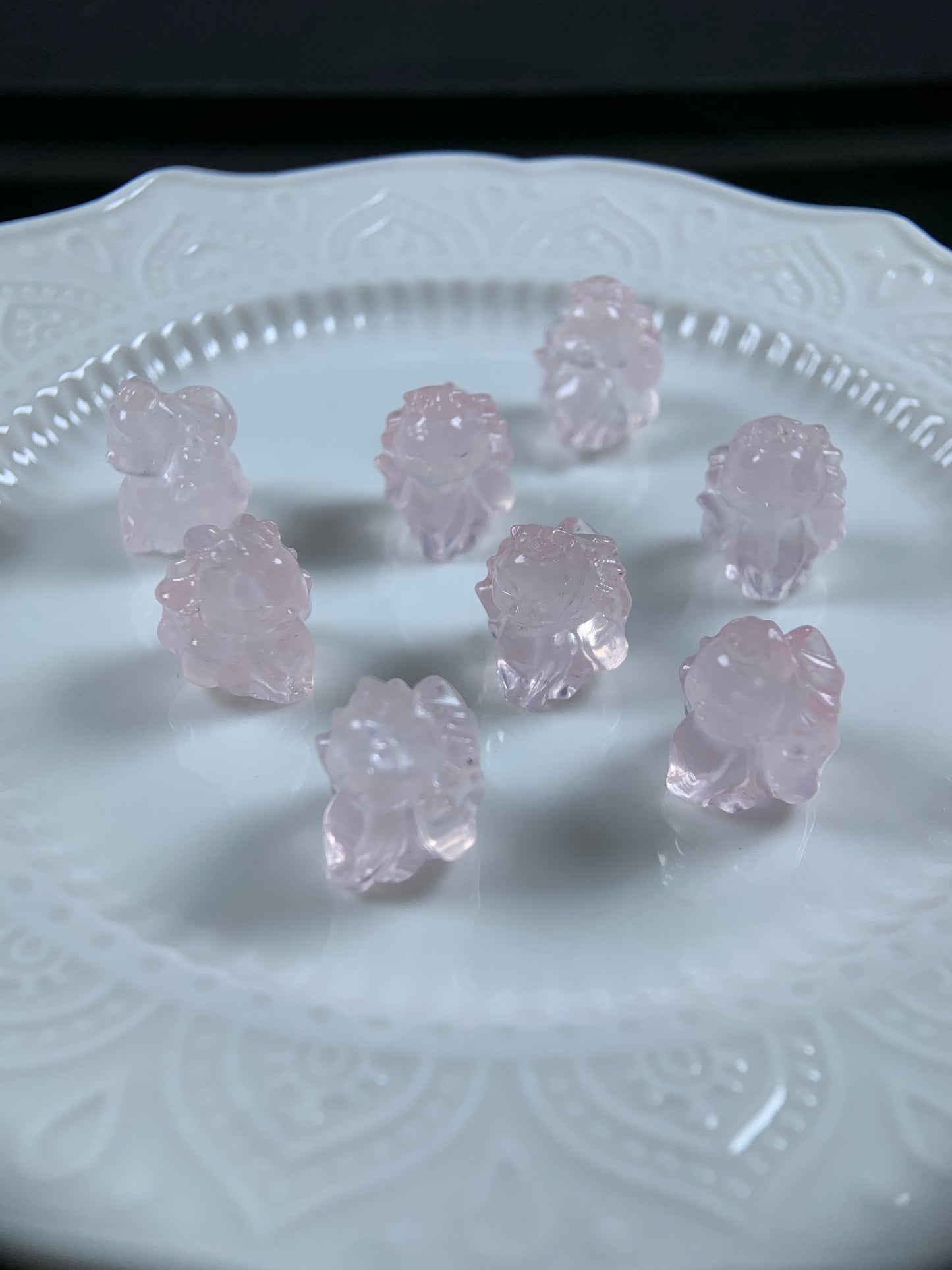 H Lovskaya Crystal Charm,Spacer Carving