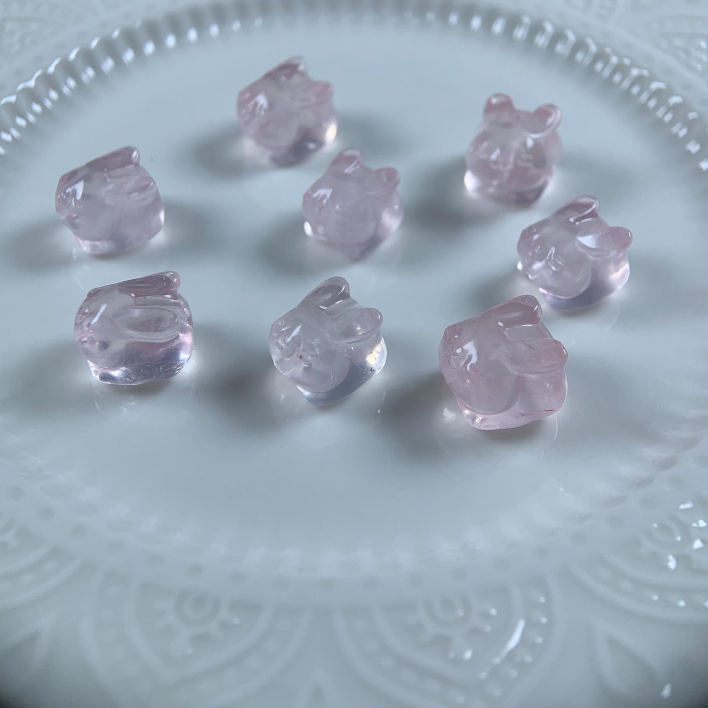 H Lovskaya Crystal Charm,Spacer Carving