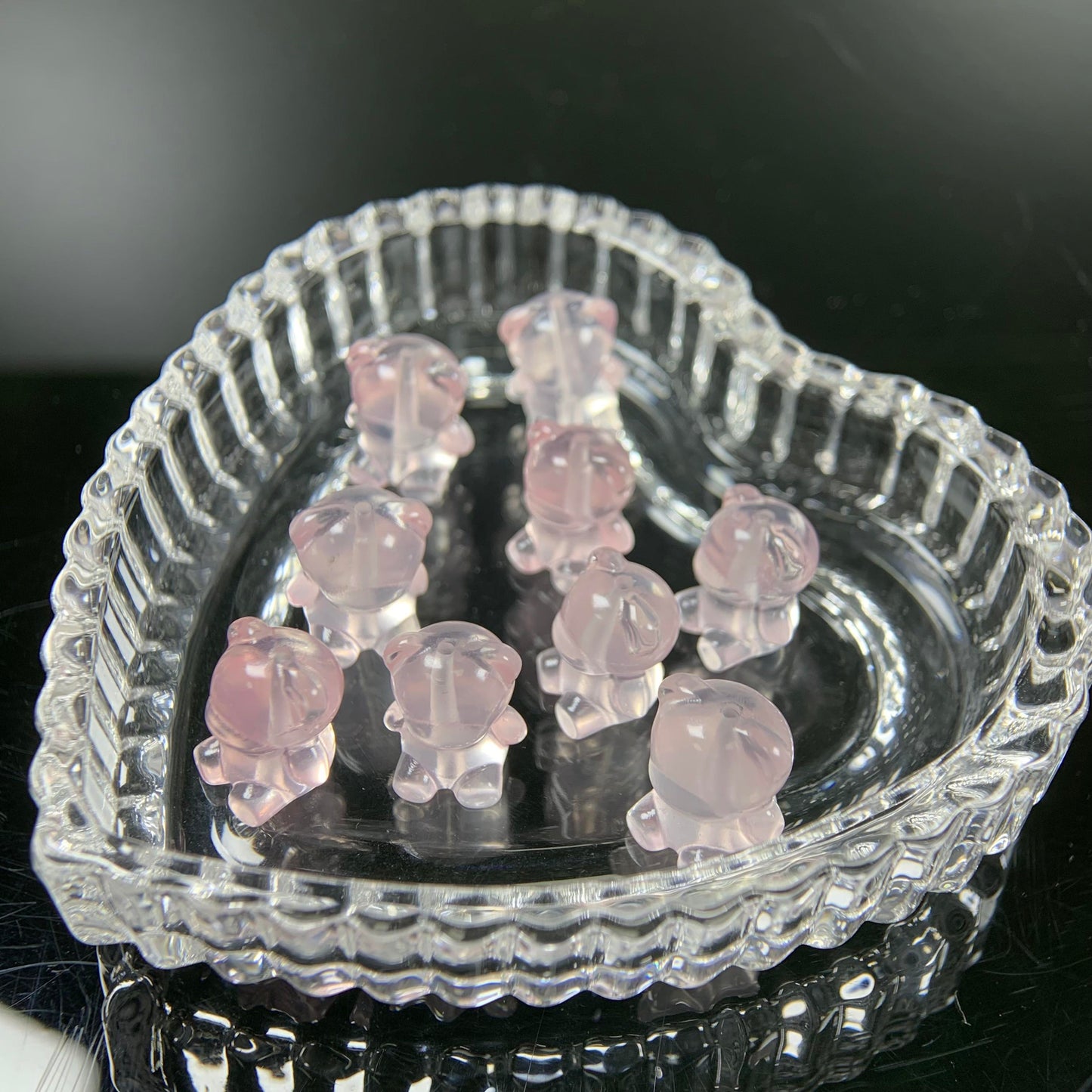 H Lovskaya Crystal Charm,Spacer Carving