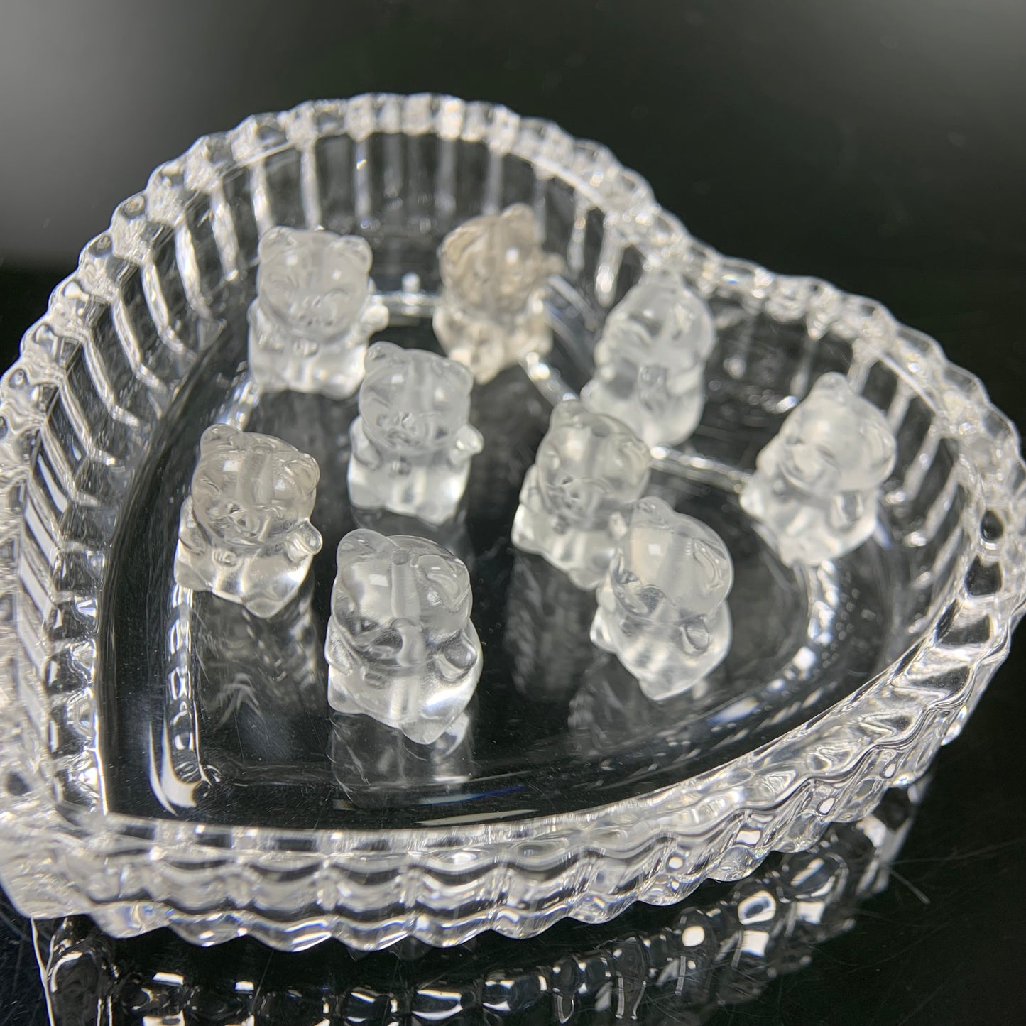 H Lovskaya Crystal Charm,Spacer Carving