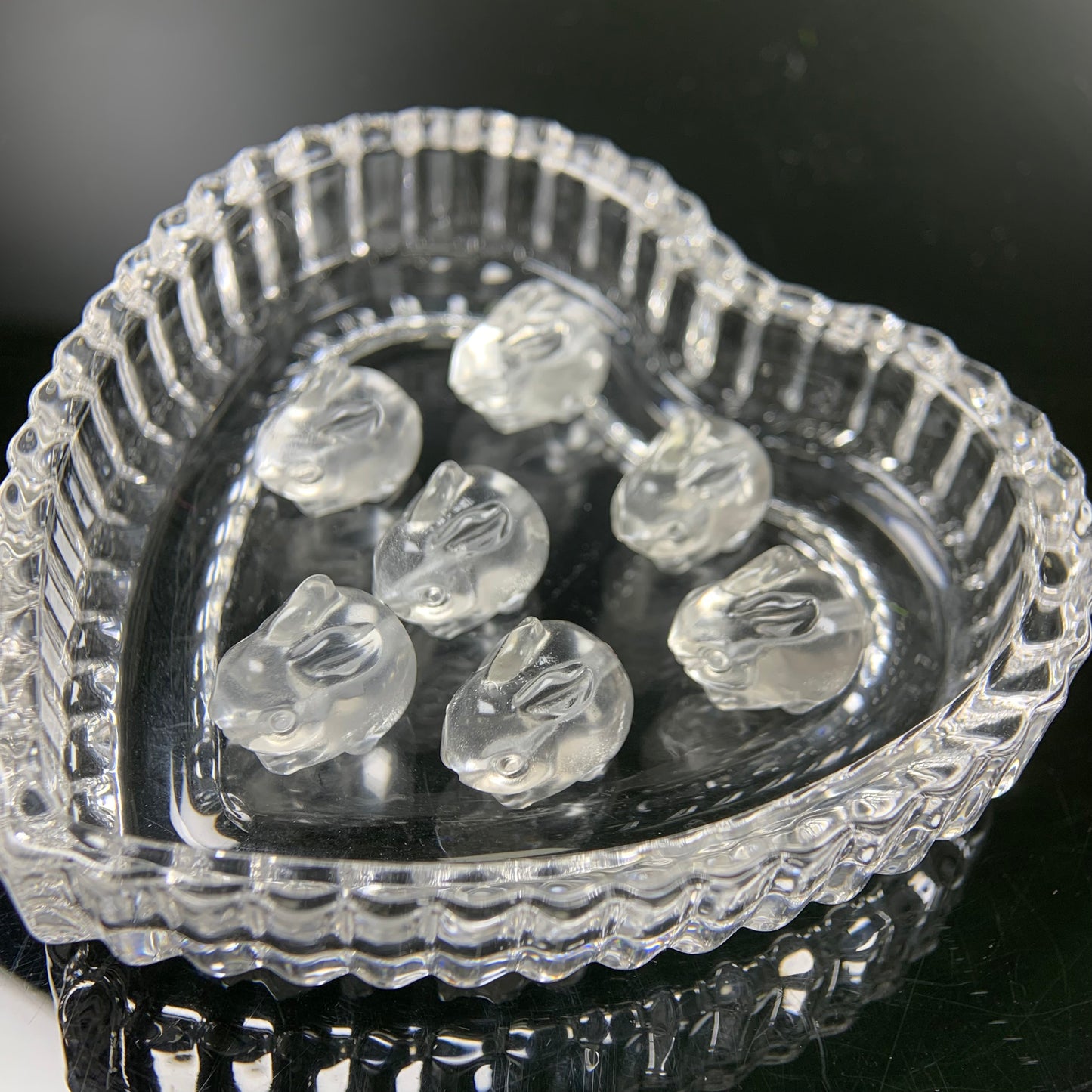 H Lovskaya Crystal Charm,Spacer Carving