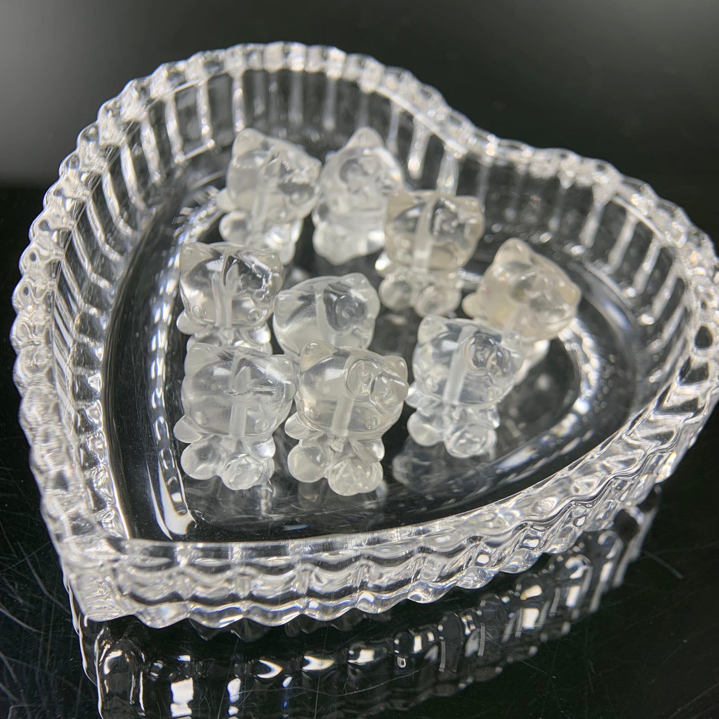H Lovskaya Crystal Charm,Spacer Carving