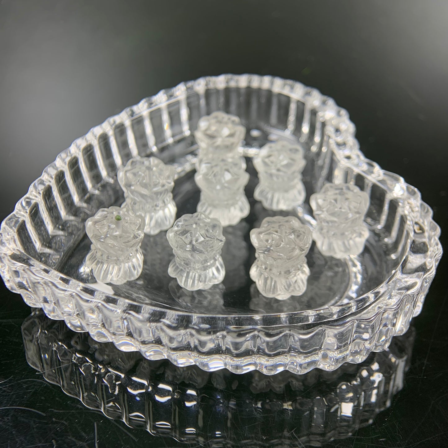 H Lovskaya Crystal Charm,Spacer Carving