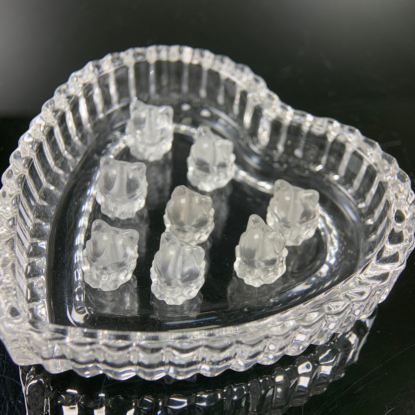 H Lovskaya Crystal Charm,Spacer Carving