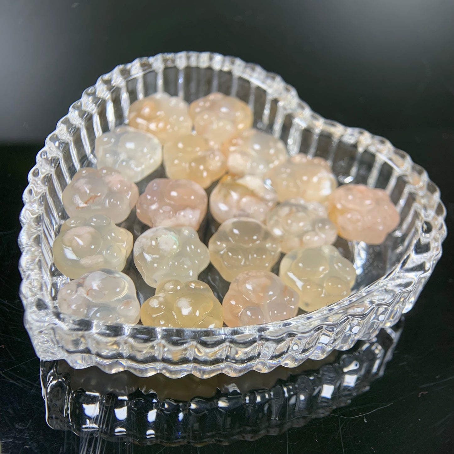 H Lovskaya Crystal Charm,Spacer Carving