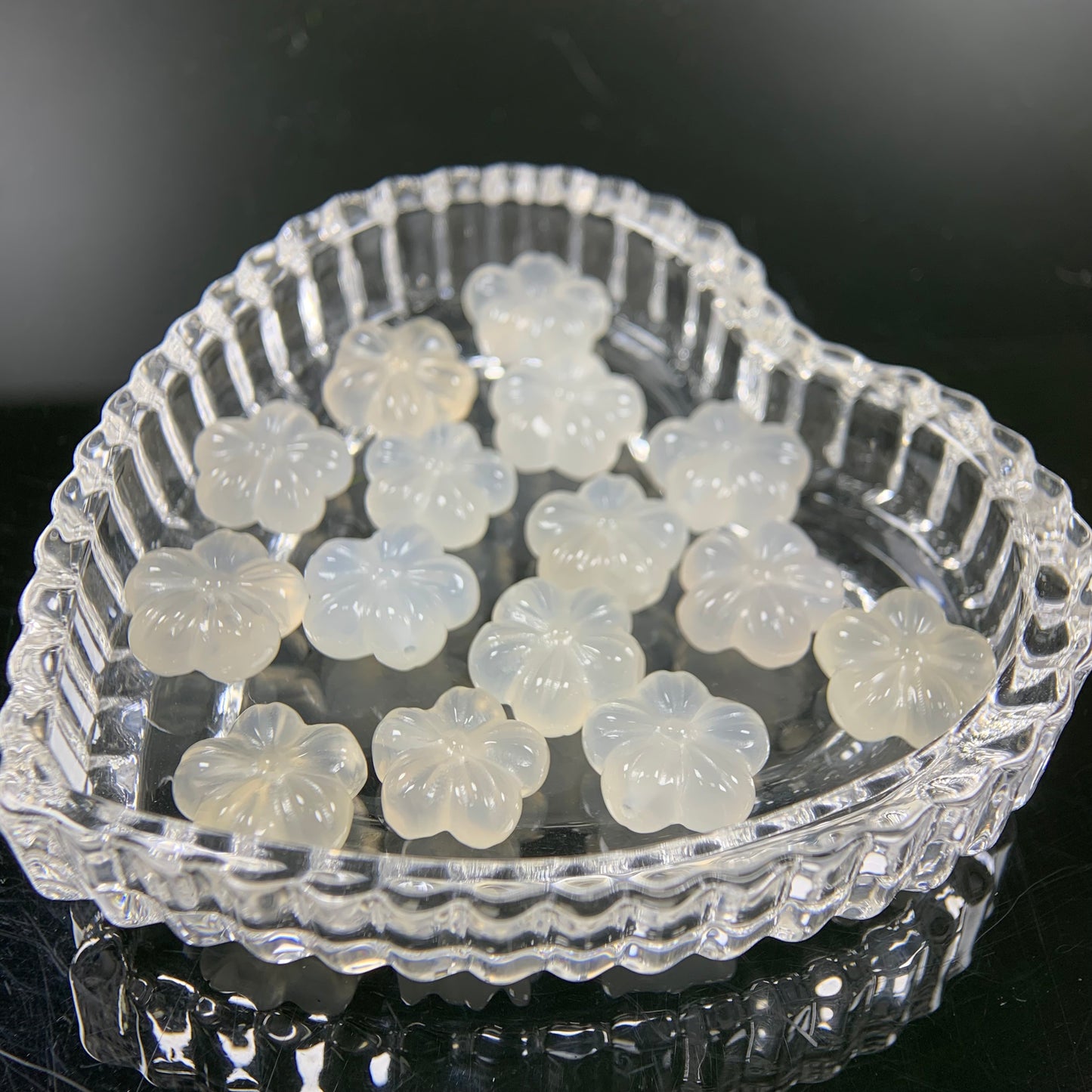 H Lovskaya Crystal Charm,Spacer Carving